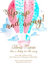 Air balloon - Baby Shower Invitation